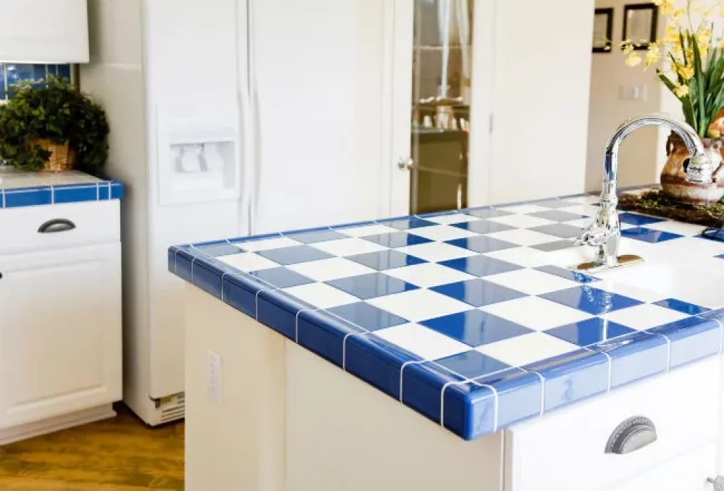 Tiled Counter Tops Are Cool Again.