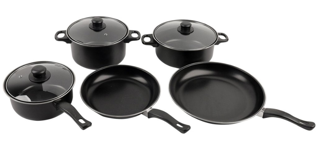 Wilko Non-Stick 5 Piece Pan Set.